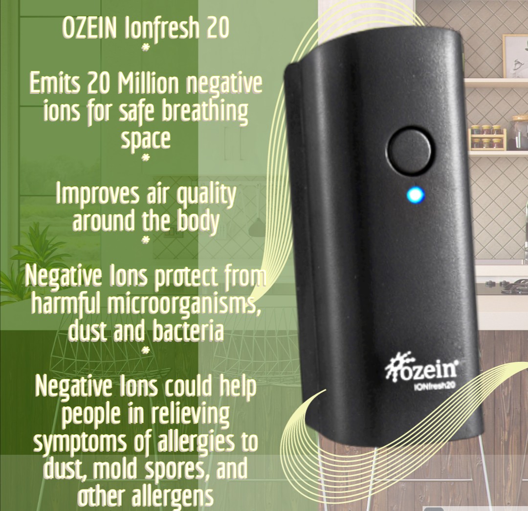 OZEIN Ionfresh 20 Wearable Air Purifier with 20 Million Negative