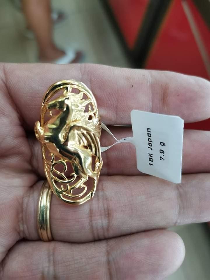 Pegasus Ring K18 size 5.5 K18, Luxury, Accessories on Carousell