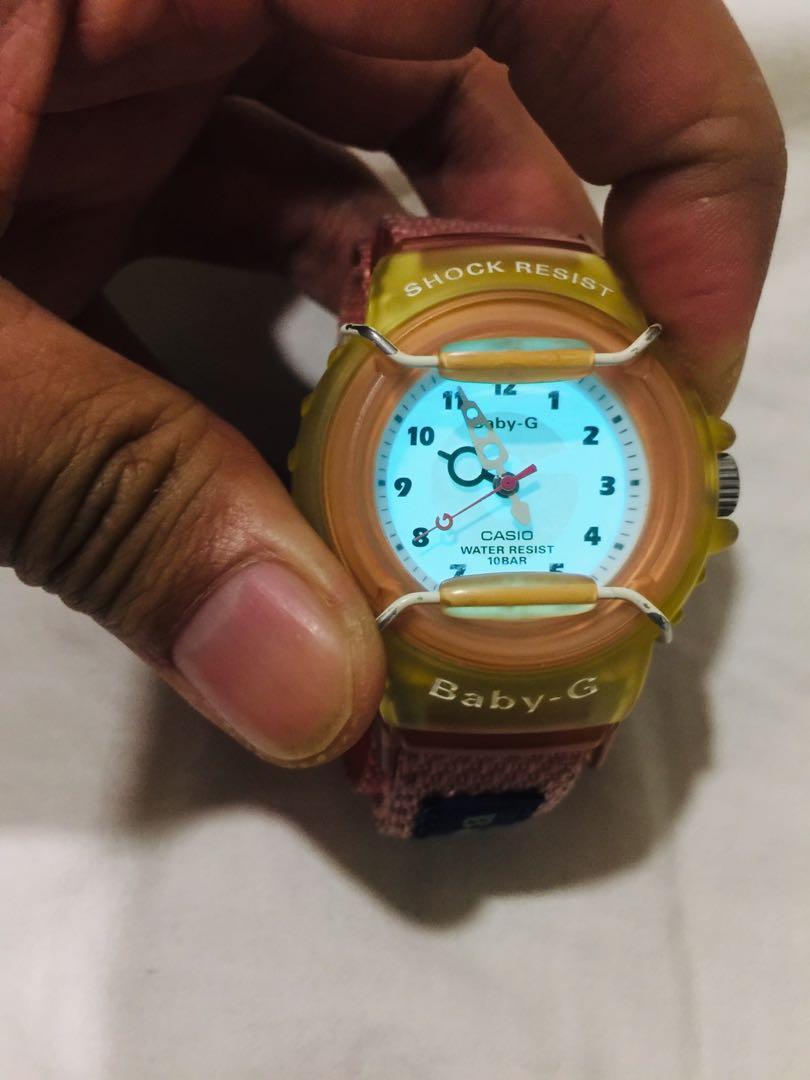 Rare Casio Baby G BG 11 1395 Pink Nylon Women s Fashion