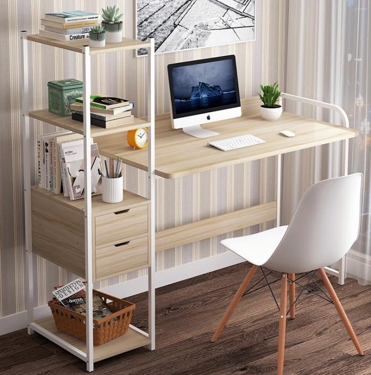 Restock BIG Size Computer Table with Drawers 120cm, Furniture & Home ...