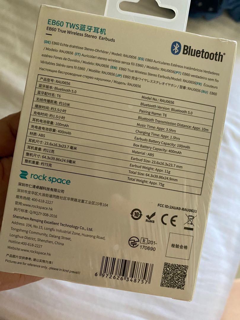 Rock space EB60 TWS Bluetooth headset