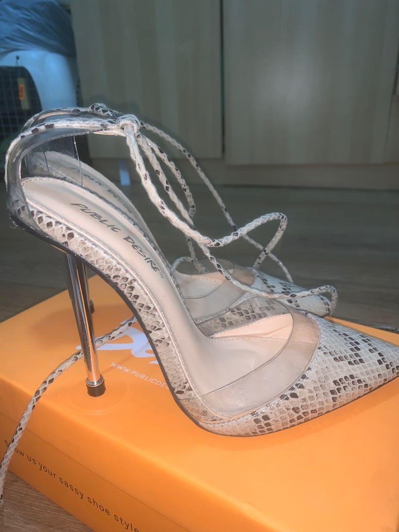 Public desire shop snakeskin heels