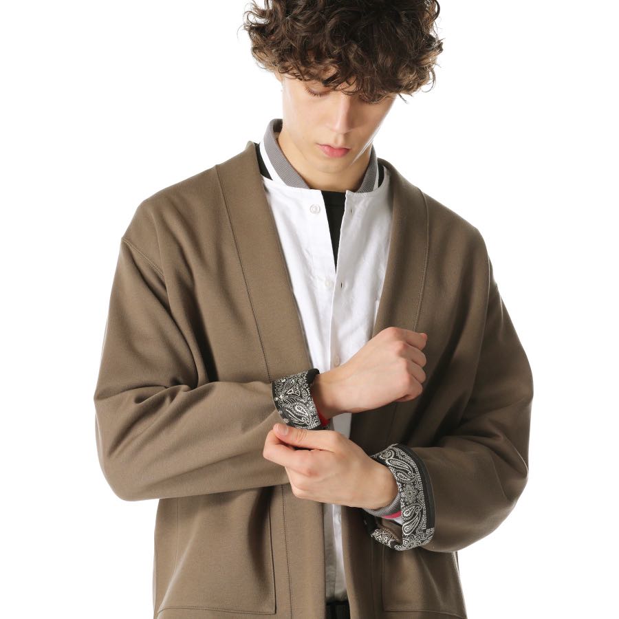 Soph. Tech Knit Cardigan (Khaki) FCRB UE, 男裝, 外套及戶外衣服