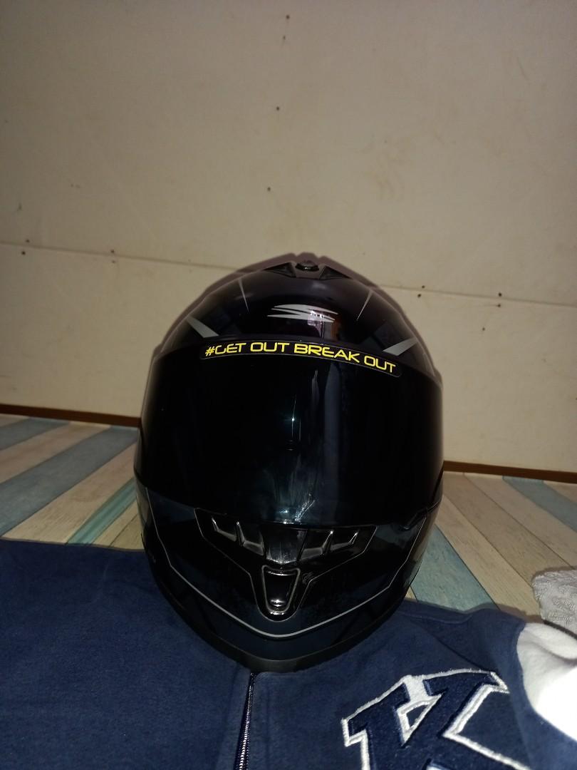 Spyder helmet full outlet face dual visor