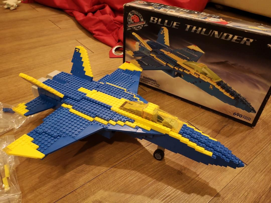 Vintage 2000 Mega Bloks 9743 Blue Thunder Huge Complete 690 Pieces