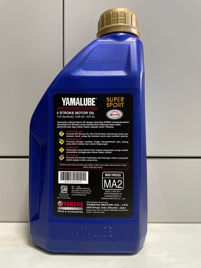 Yamalube 10w-40 full synthetic, Motorcycles, Motorcycle Accessories on ...