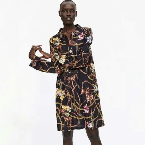 Zara chain shirt dress hot sale