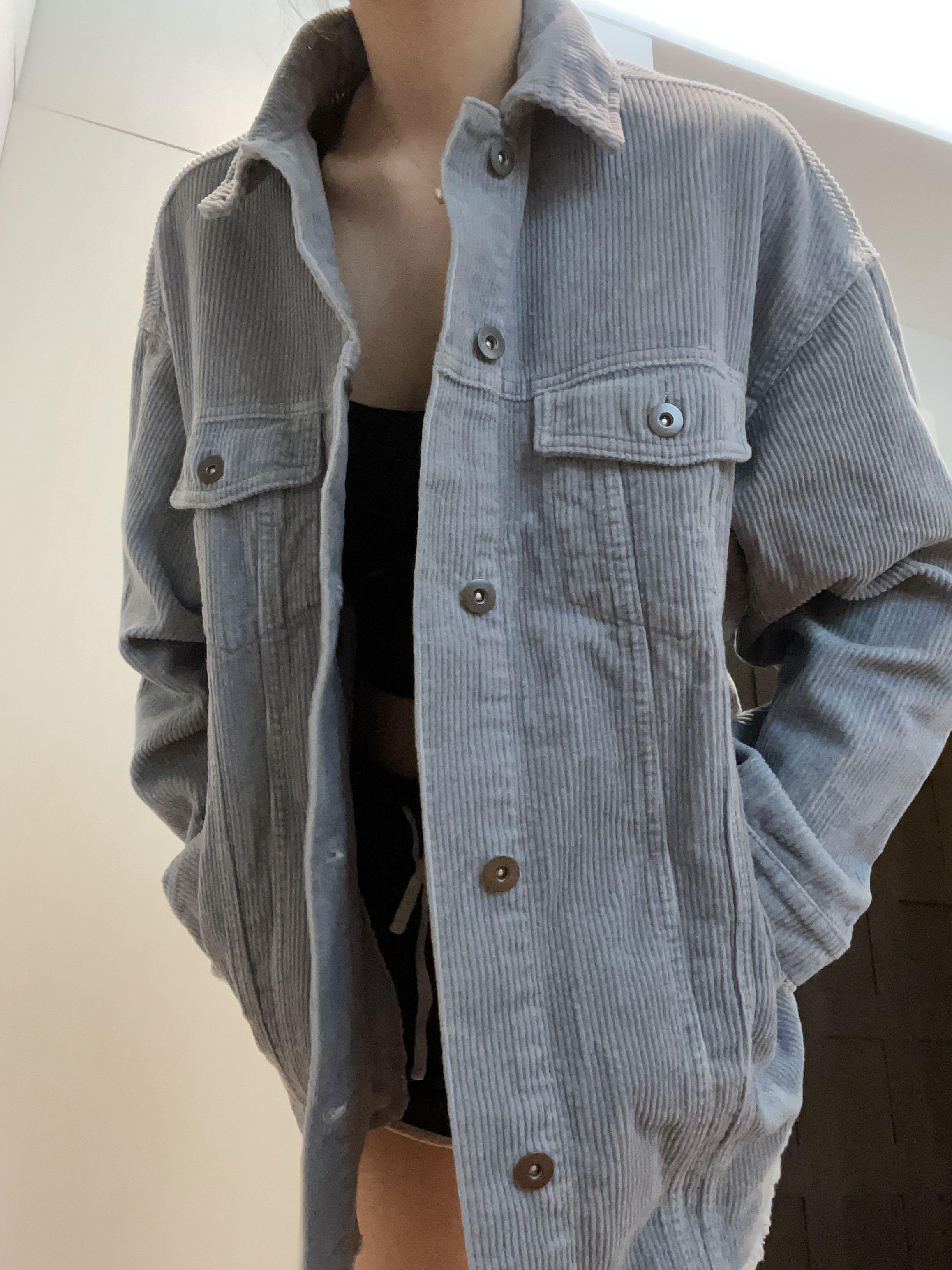 Zara blue corduroy jacket cheap