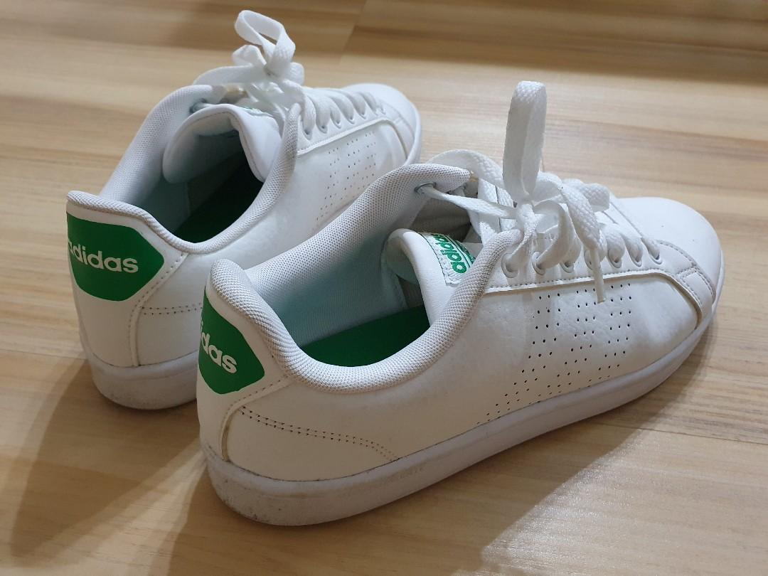 Adidas cloudfoam plain white Men s Fashion Footwear Sneakers on Carousell