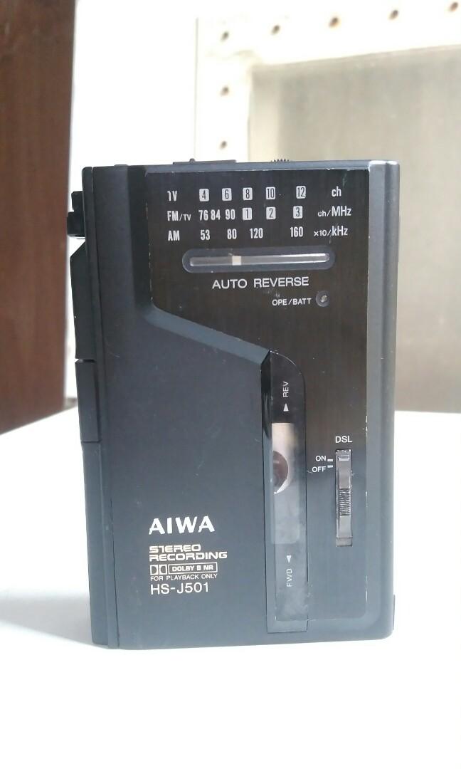 Aiwa radio cassette recorder HS J501 walkman 卡帶機 隨身聽 播放器, 興趣及遊戲, 音樂樂器