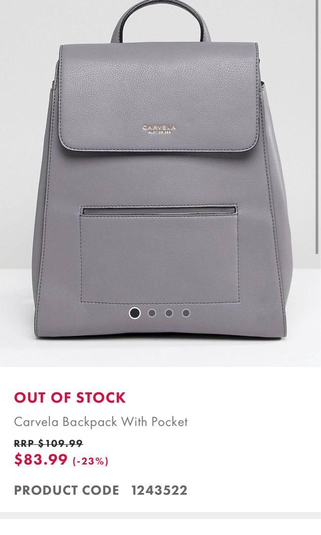 Carvela best sale backpack grey