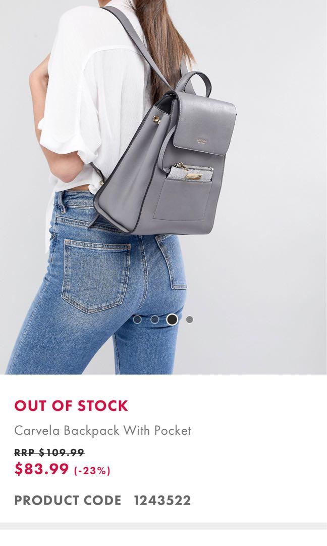 ASOS Carvela grey backpack with pocket Women s Fashion Bags