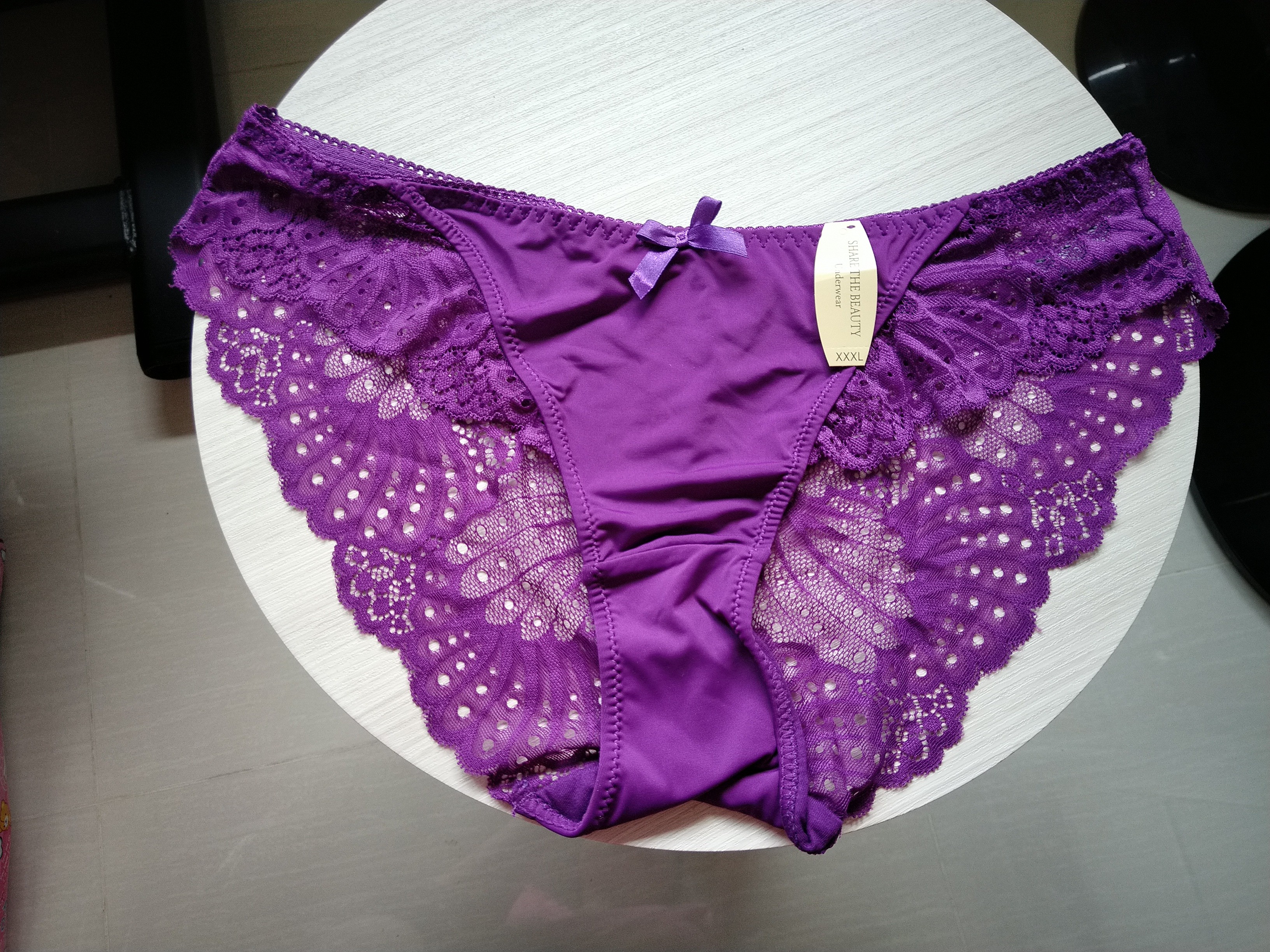 Purple lace underwear Clearance