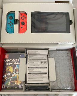 Brandnew Nintendo Switch V2 with included Overcooked game