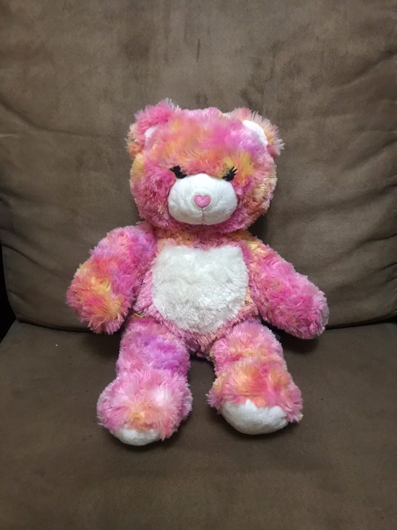 Pink and shop yellow teddy bear