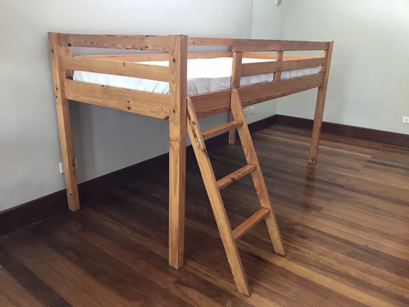 Single Bed Bunk With Ladder Furniture, Ladd Furniture Bunk Beds