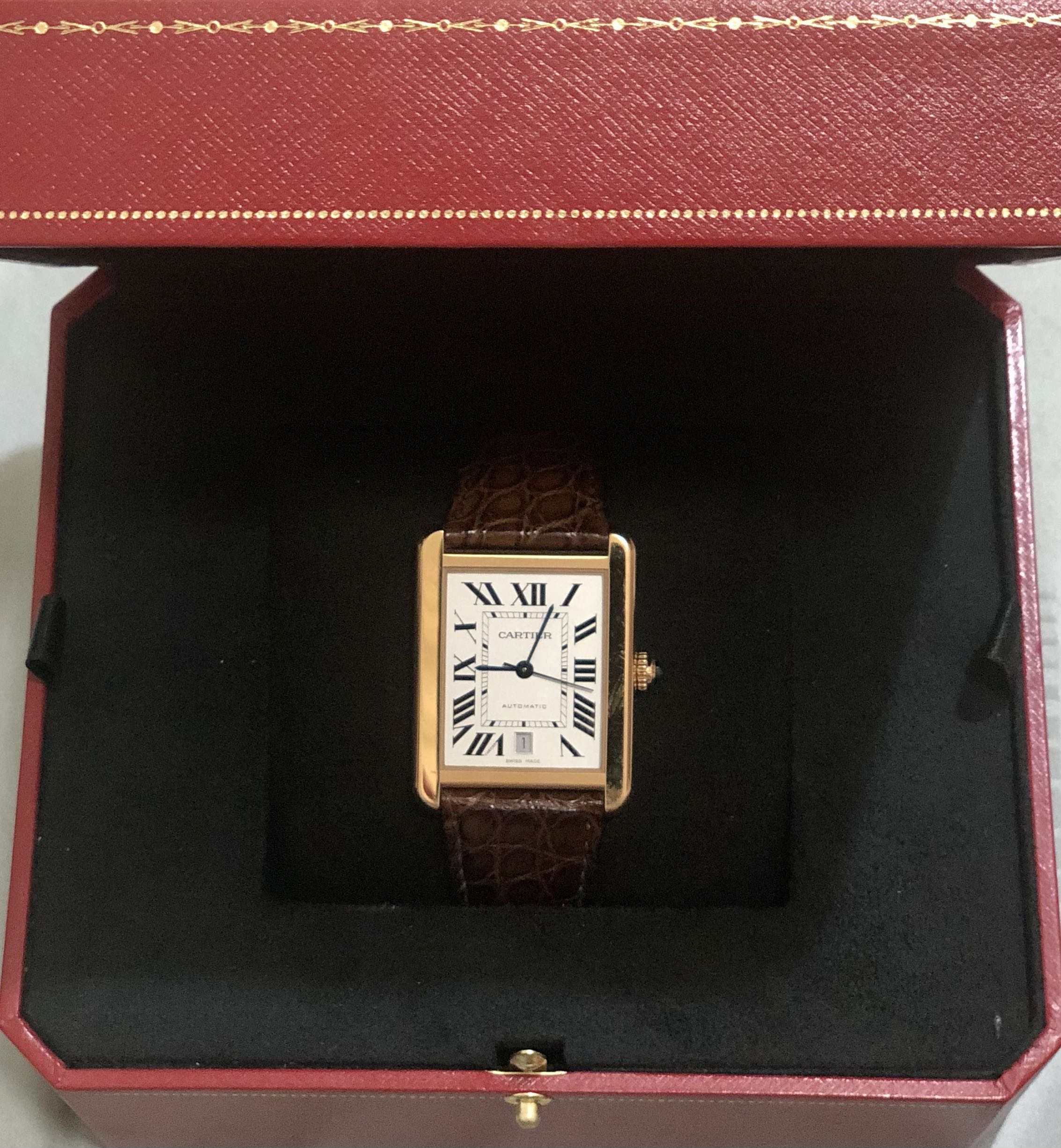 Cartier tank solo small top rose gold