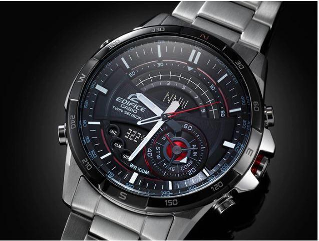 Casio edifice black clearance chain