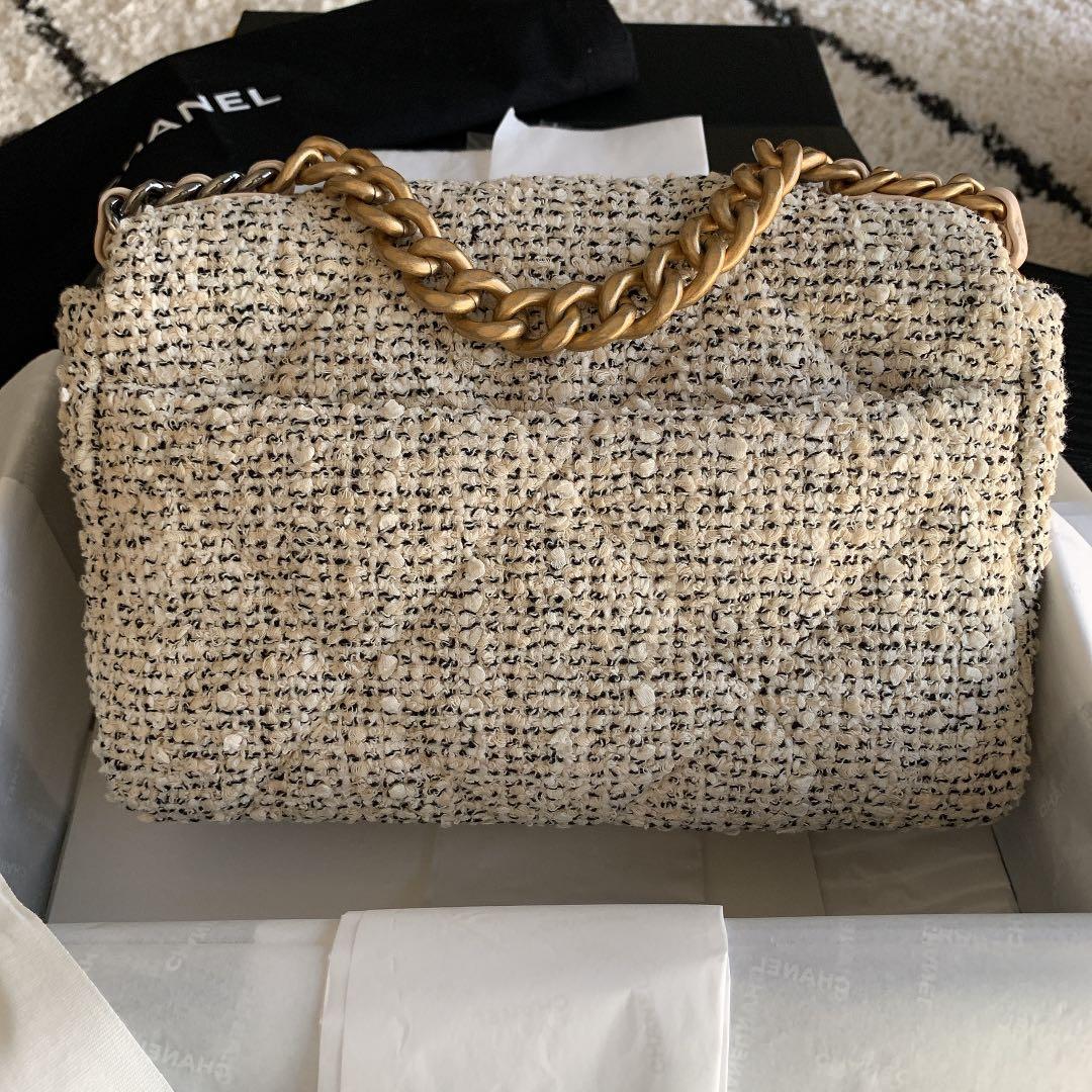 Chanel 19 Tweed Leather Bag