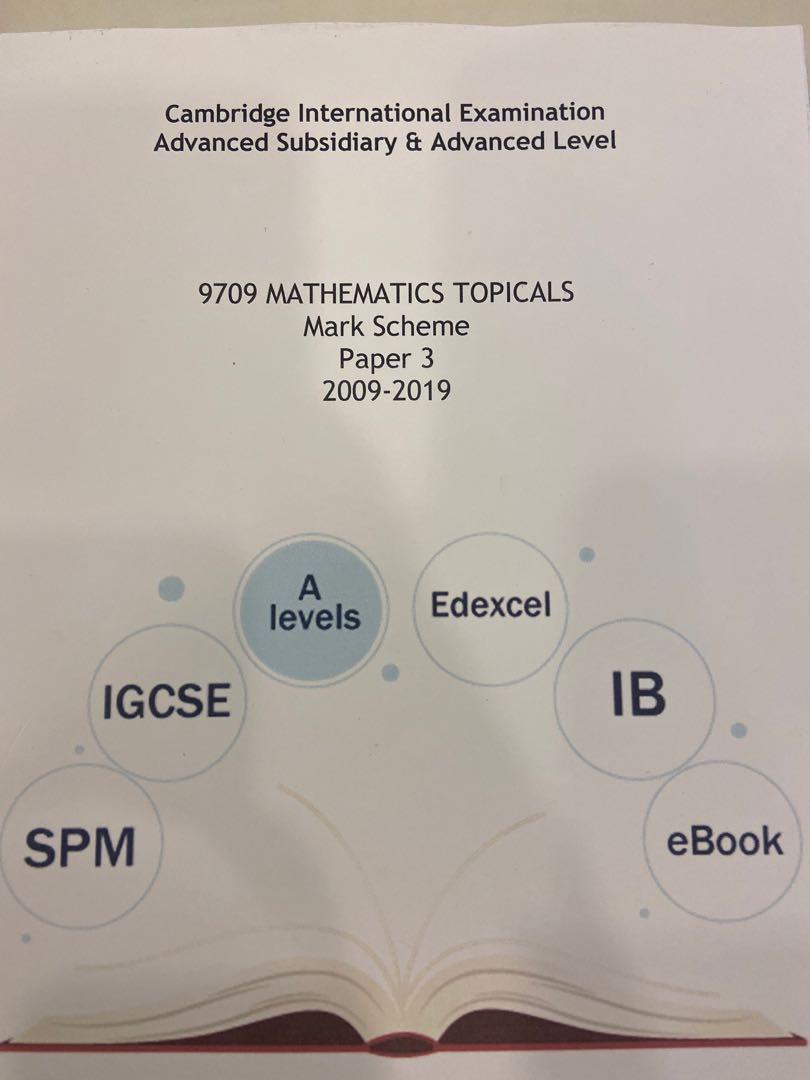 CIE A LEVELS / A2 9709 MATHS TOPICAL PAST YEARS PAPERS, Hobbies & Toys