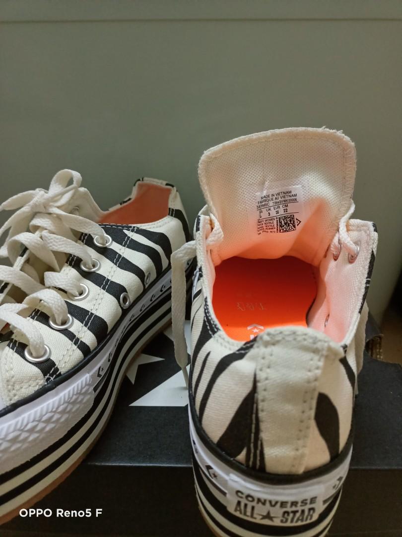 Converse chuck taylor all star discount platform ox sneakers in white