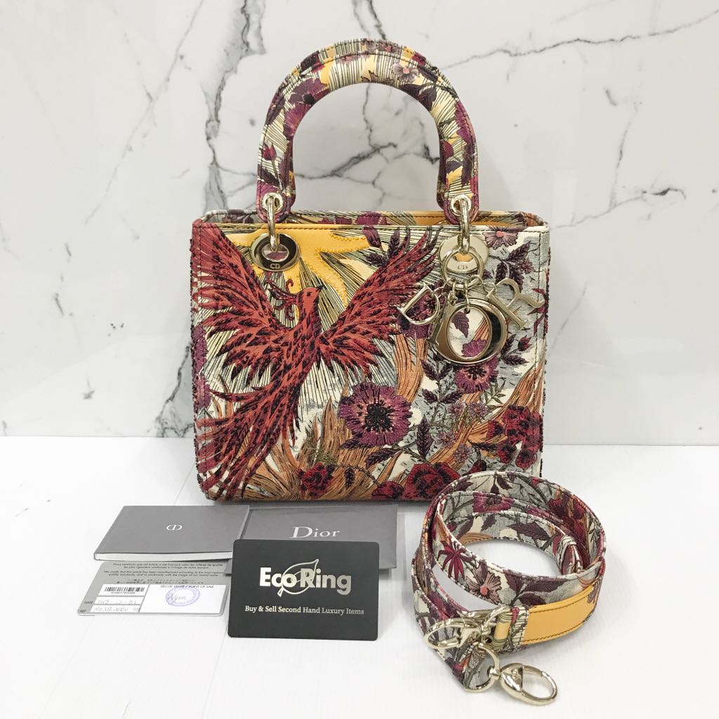 DIOR LADY DIOR TAROT PHOENIX EMBROIDERED 20 CRUISE COLLECTION