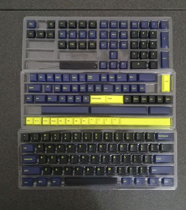 Doubleshot PBT GMK Nightrunner keycaps (clone), Computers & Tech 