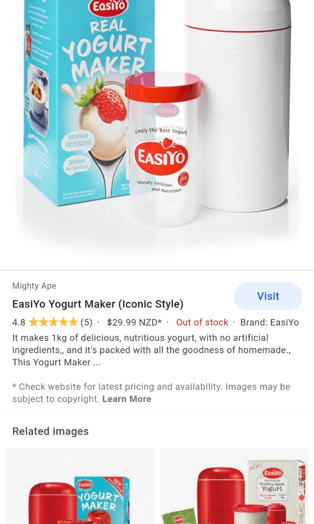 EasiYo Yogurt Maker (Iconic Style), TV & Home Appliances, Kitchen Appliances, Coffee Machines