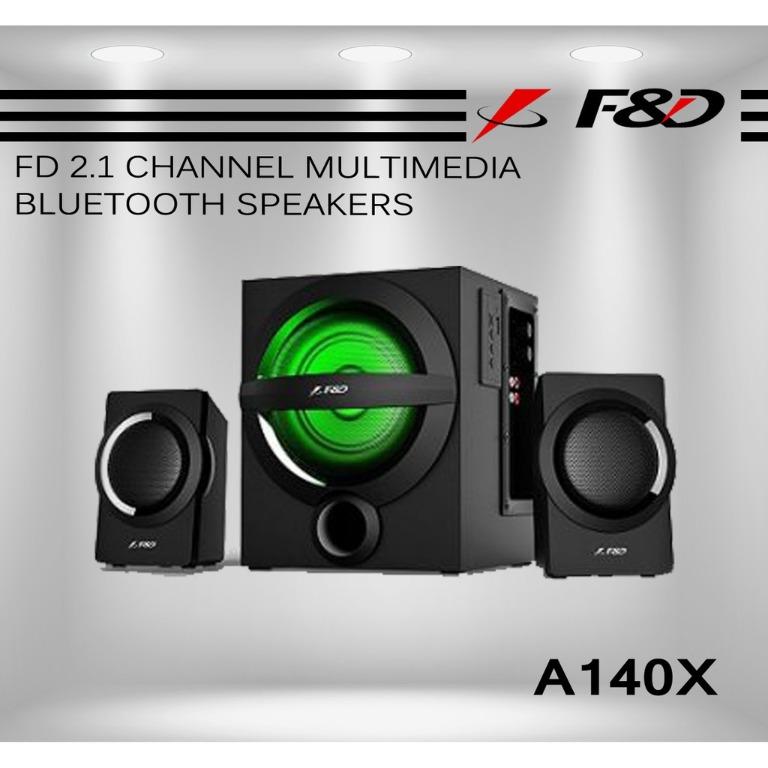 F D A140X 2.1 Channel Multimedia Bluetooth Speakers Computers
