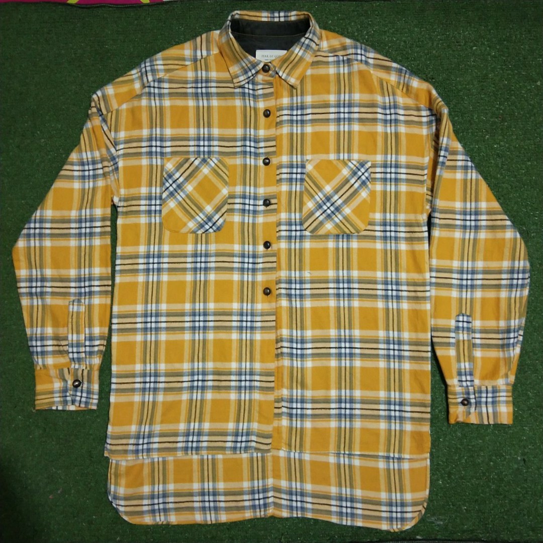Fear Of God Oversized Yellow Plaid 