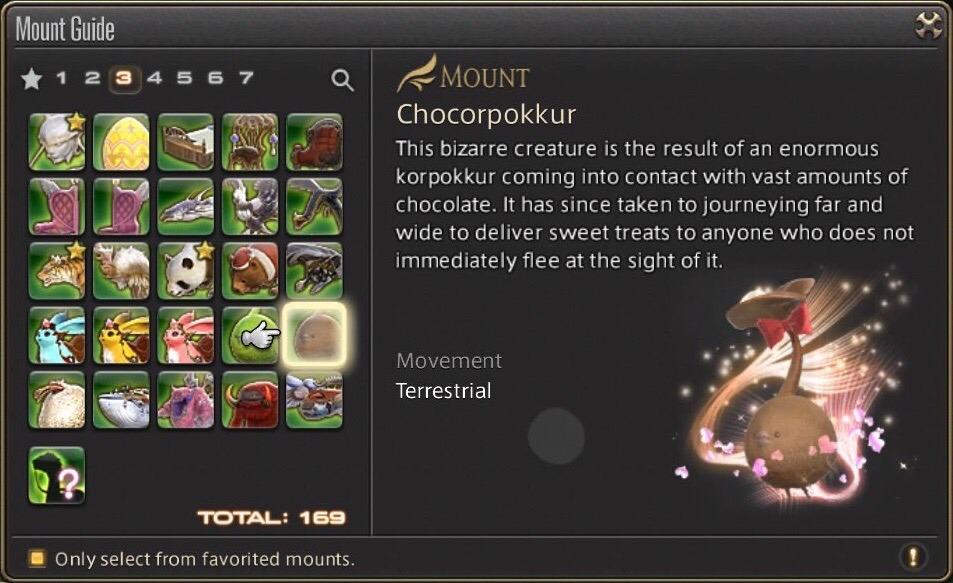 FFXIV Mount Chocolate Chocorpokkur Final Fantasy XIV, Video Gaming