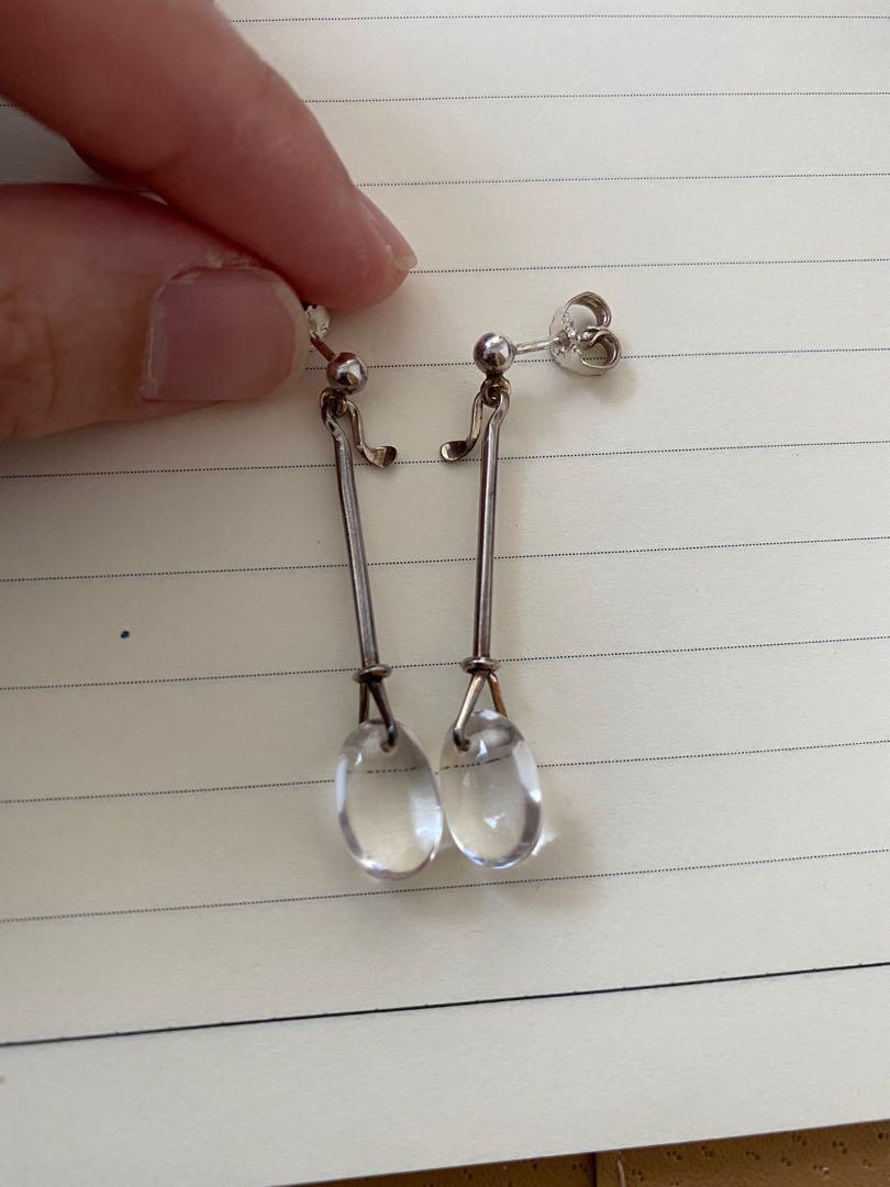 Georg Jensen Toru Sterling silver earrings Women s Fashion