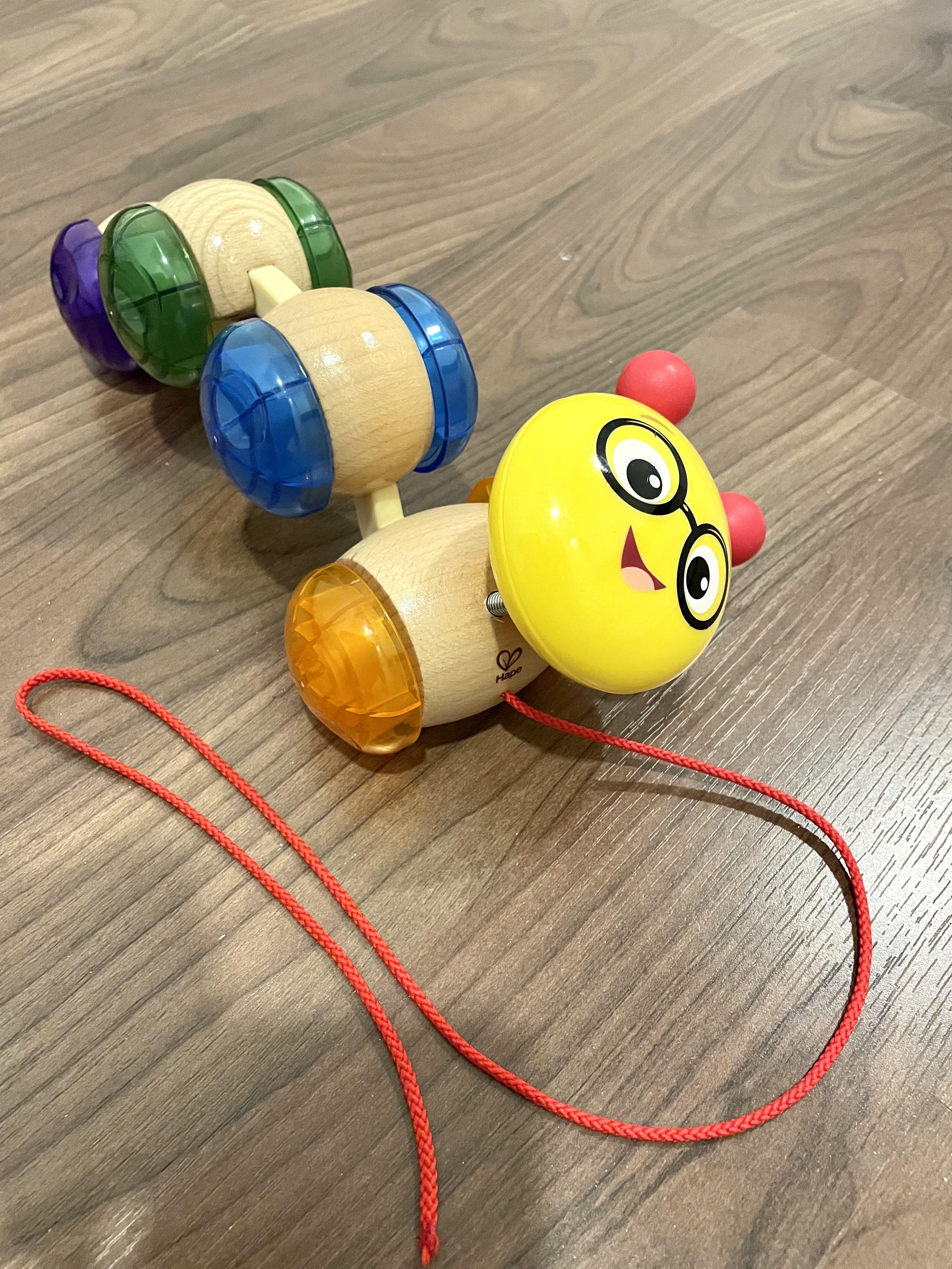 Hape Baby Einstein Caterpillar Pull Along Wooden Toy Babies Kids Toys Walkers On Carousell