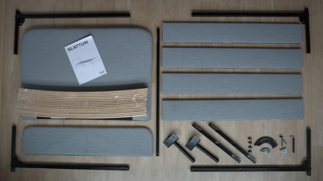 Ikea SLATTUM Bed Frame (Disassembled and Wrapped), Furniture & Home