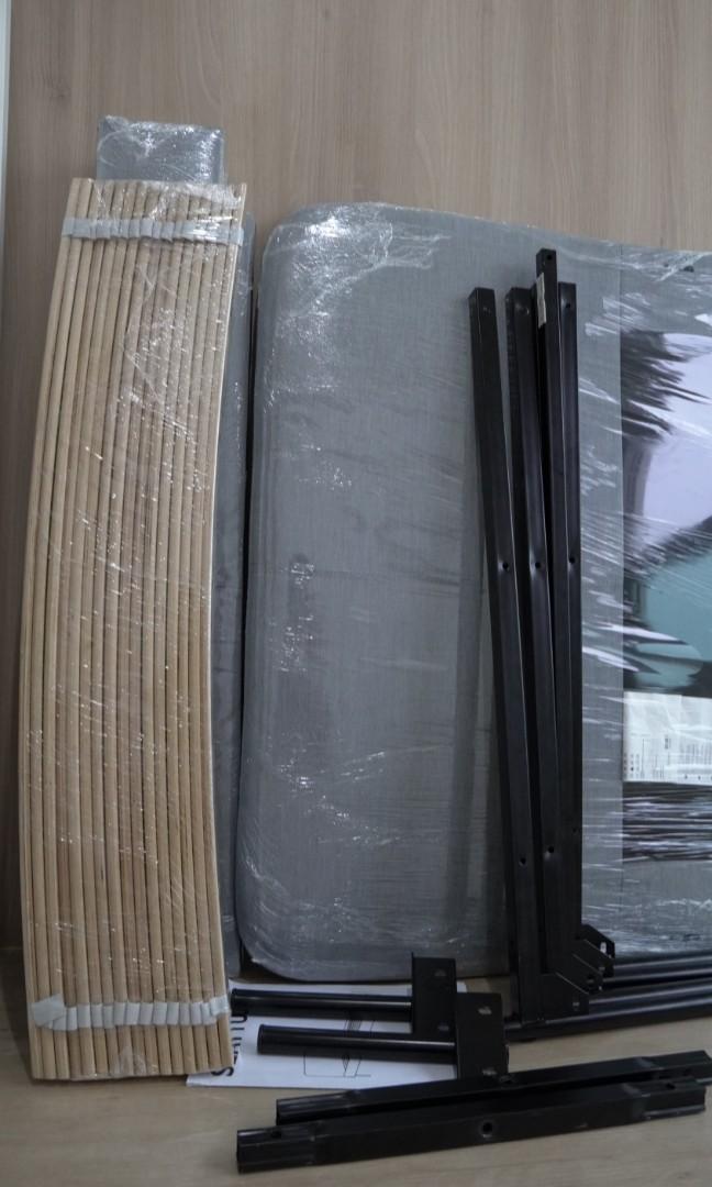 Ikea SLATTUM Bed Frame (Disassembled and Wrapped), Furniture & Home
