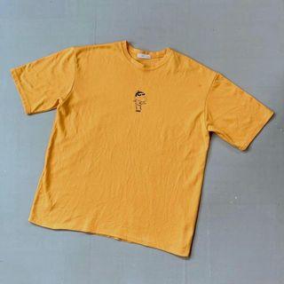 Kaos tshirt supreme parody sinchan size L oversize yellow murah