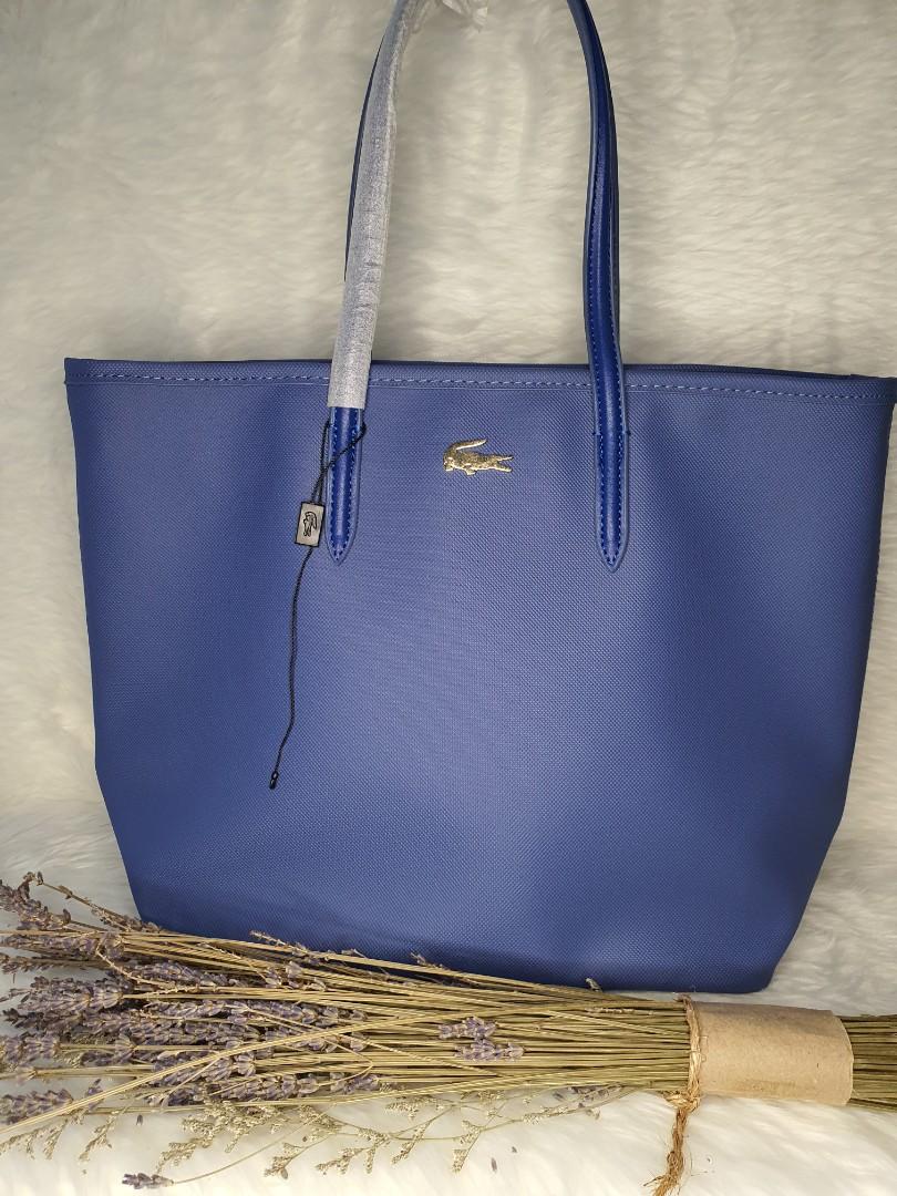 Lacoste tote sales bag blue