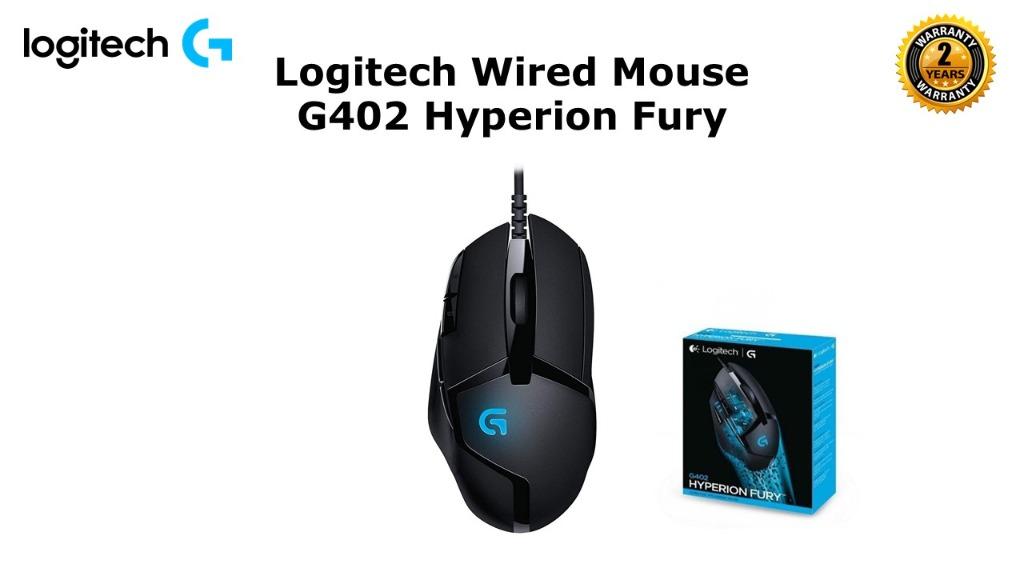 Logitech Wired Gaming Mouse G402 Hyperion Fury 4 000 Dpi 8 Programmable Buttons 1 Ms Respone Rate Wired Usb Connection 2 Year Warranty Video Gaming Gaming Accessories On Carousell
