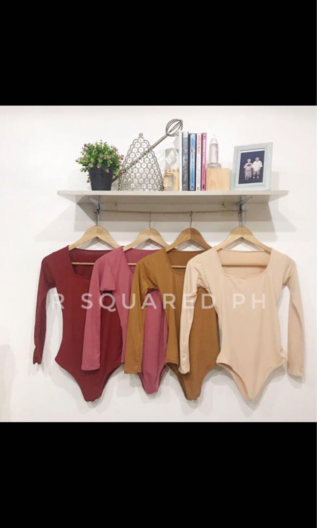 Long sleeve square neck unitard (White) (Category: Rompers) located in Manila. Submitted by ibdecluttering (Listing ID 1088833495, Image 2). Description: Never worn! DM for pics .