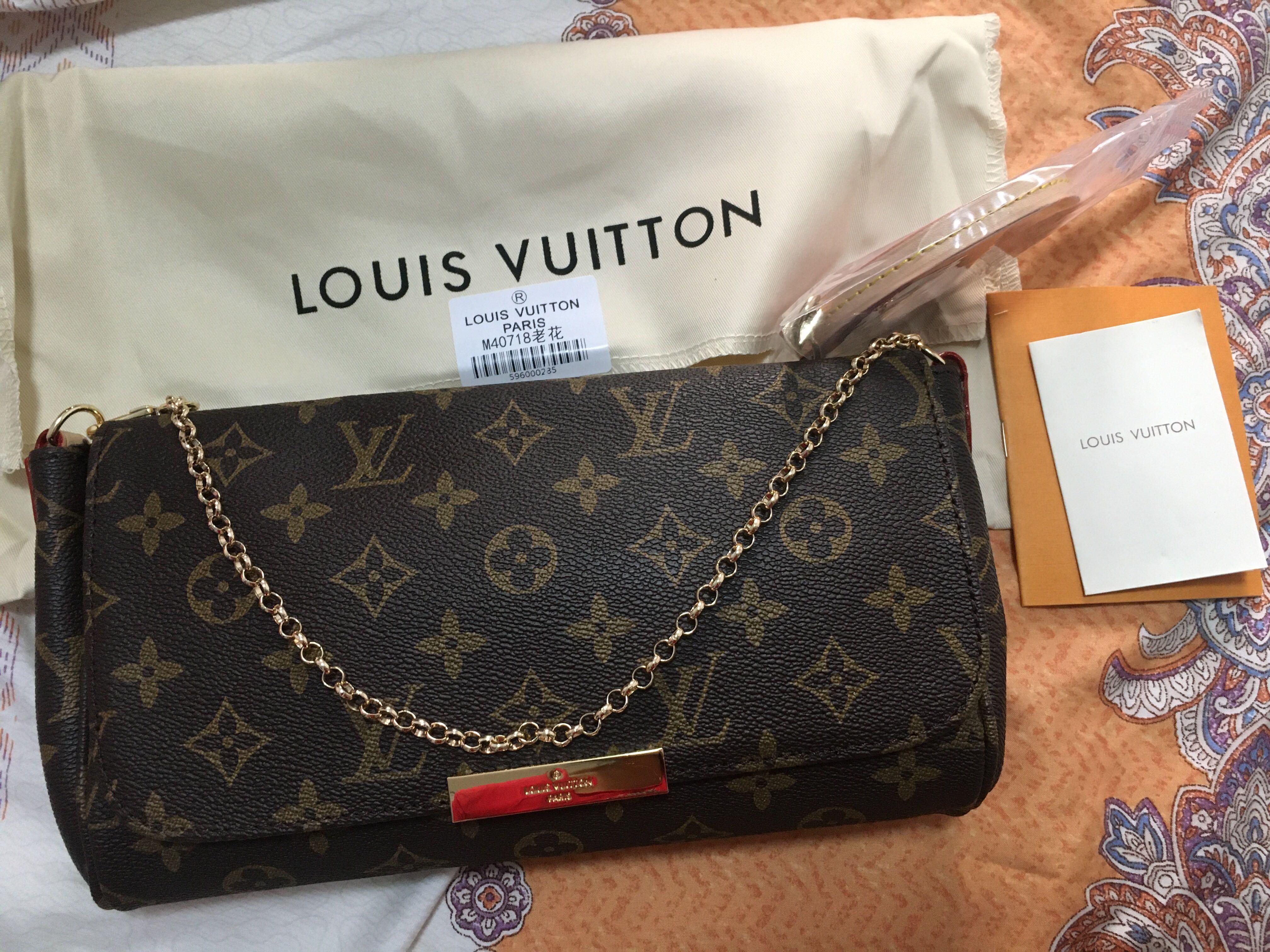 LV Favorite (Category: Luxury Bags & Wallets) located in Valenzuela. Submitted by potpot0214 (Listing ID 1088821446, Image 1). Description: L*V FAVORITE GM/LARGE ✓Actual Photo ✓ Top Grade ✓Real/Genuine leather details ✓with serial code ✓Dimensions: • 26x17cm MM ✓Inclusions: •Dustbag •Carecard .