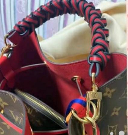 Leather Top Handle for LV Neo Noe Bucket Bag or Similar - 3/4 Wide, Gold  or Nickel #16LG Clips