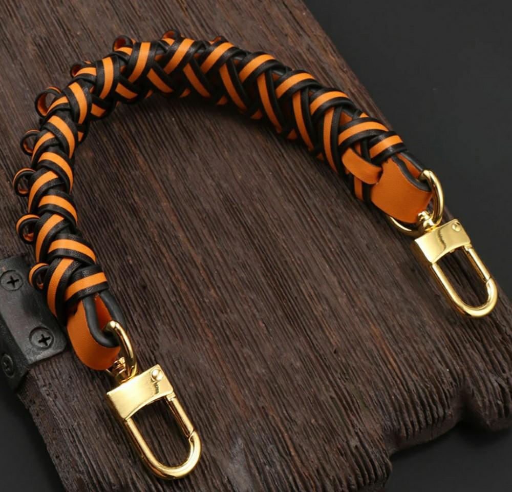 Braided Leather Top Handle Strap for Louis L V Neonoe Petit 