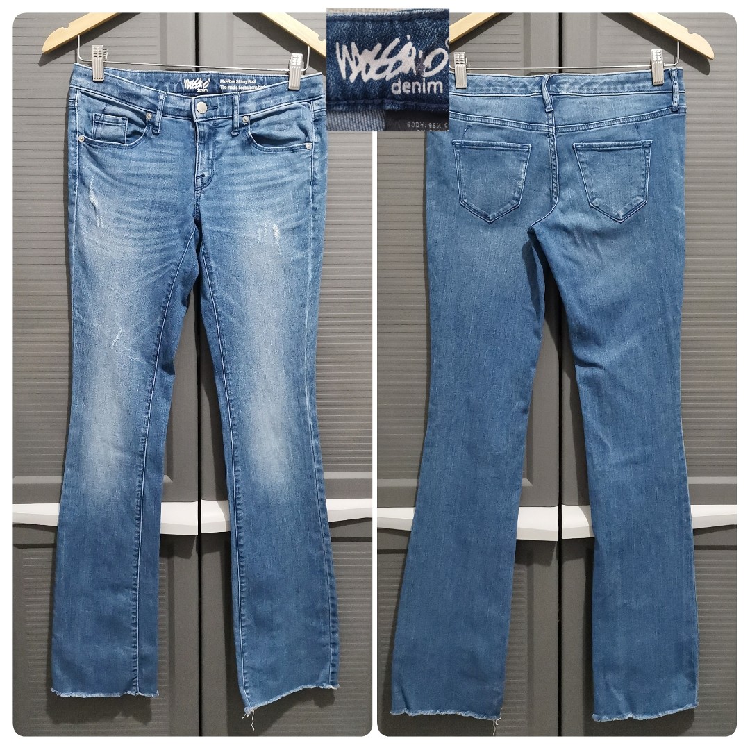 Mossimo Mid Rise Skinny Boot Leg Jeans 