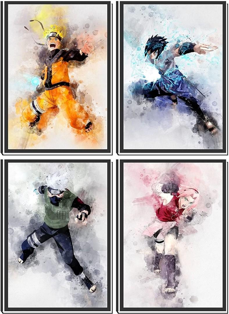 whfiwhg Naruto Poster Japan Anime Posters Wall Decor Print 8''×12