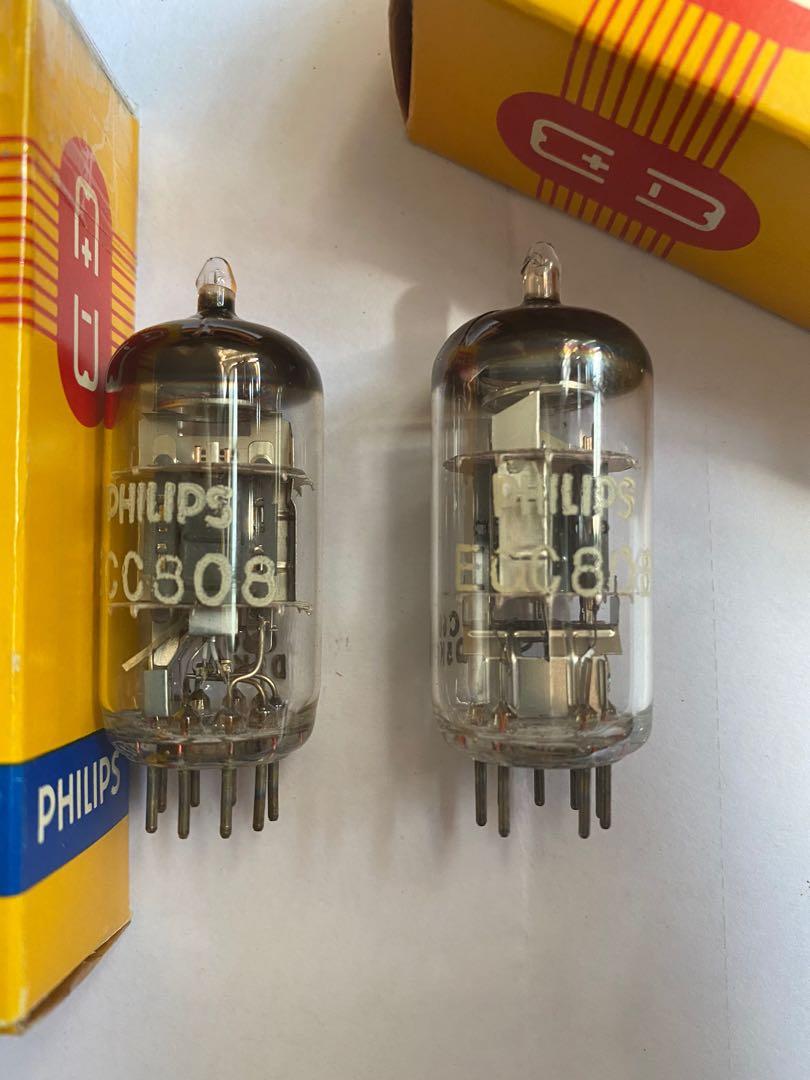Philips ECC808 matched pair (Category: Other Audio Equipment) located in Singapore. Submitted by happyride (Listing ID 1088734813, Image 3). Description: Philips ECC808 tube matched pair, made in Holland early 60s, rare, slightly used, in good working condition..
