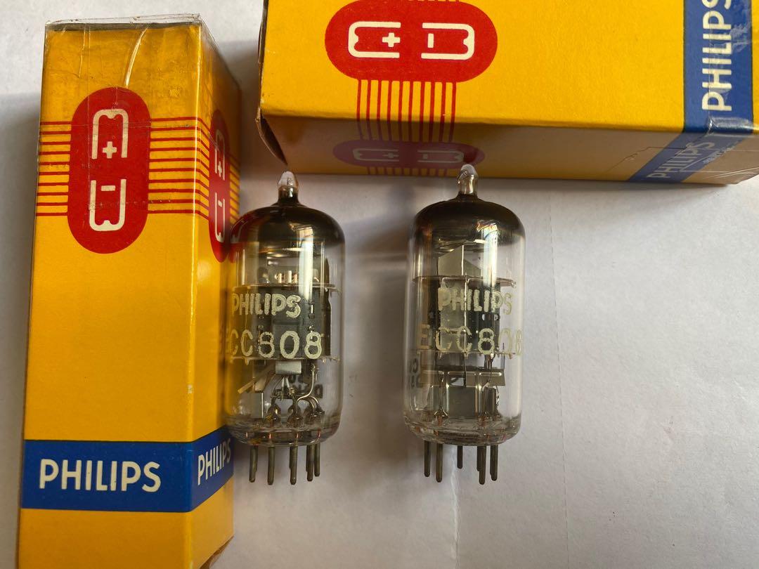 Philips ECC808 matched pair (Category: Other Audio Equipment) located in Singapore. Submitted by happyride (Listing ID 1088734813, Image 2). Description: Philips ECC808 tube matched pair, made in Holland early 60s, rare, slightly used, in good working condition..