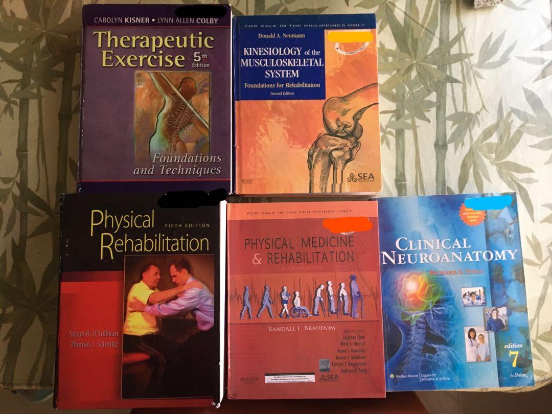 Physical Therapy College Books (Category: Textbooks) located in Makati City. Submitted by anamurillo (Listing ID 1087571521, Image 1). Description: Used but all in good condition. With lots of board reviewer photocopy book included. I can send photos if you want to see the details..