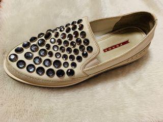 Prada Studded Loafers Sneakers