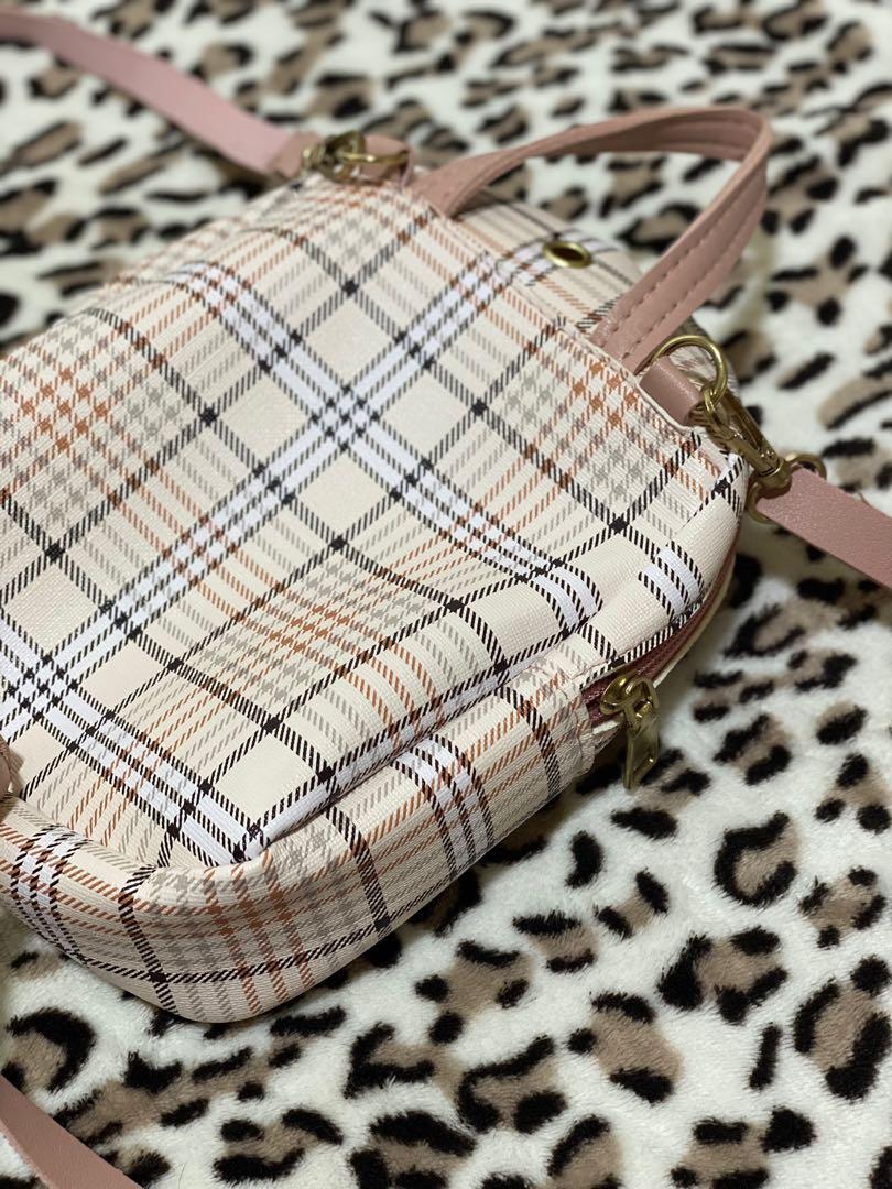 Push Lock Plaid Small Backpack, Women's 