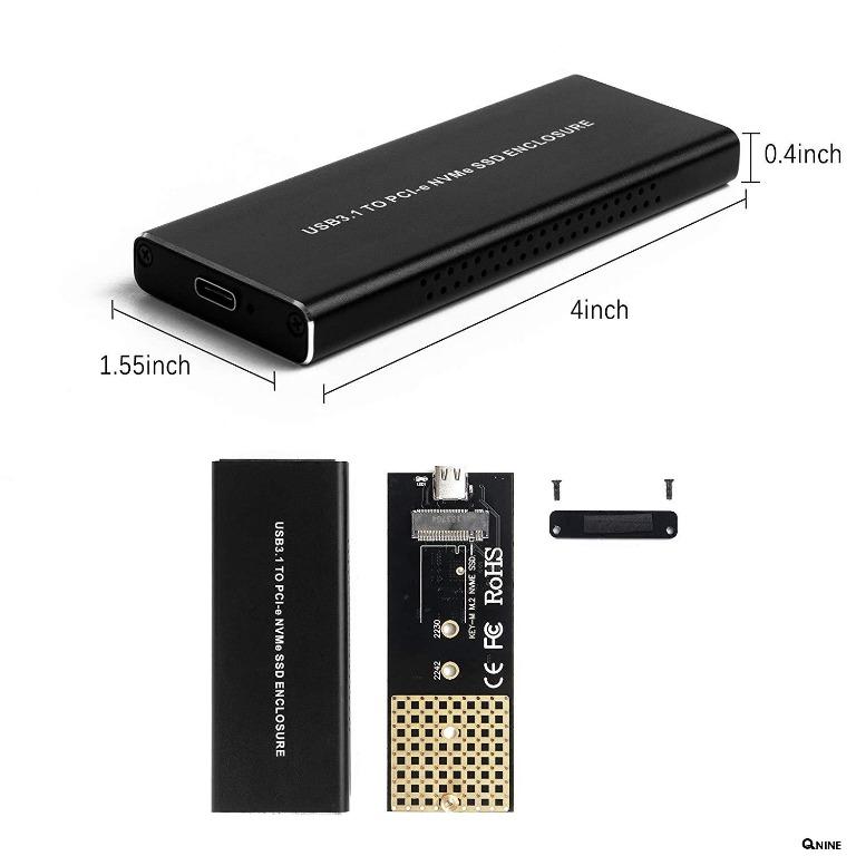Qnine nvme enclosure on sale